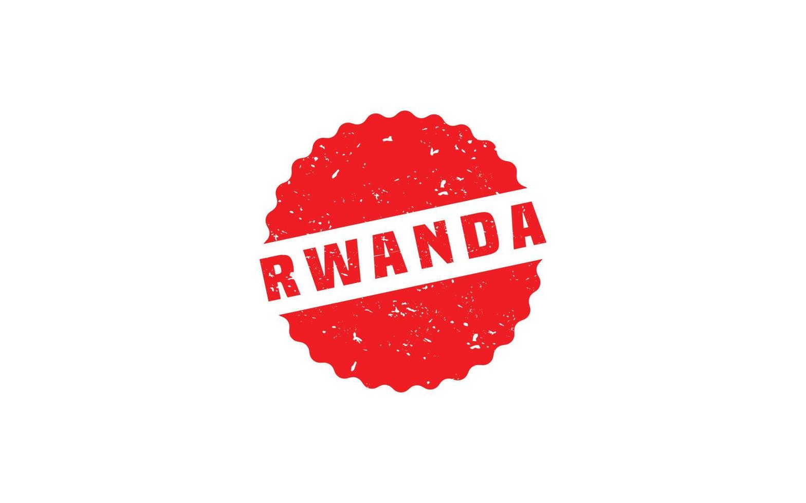 rwanda stämpel sudd med grunge stil på vit bakgrund vektor