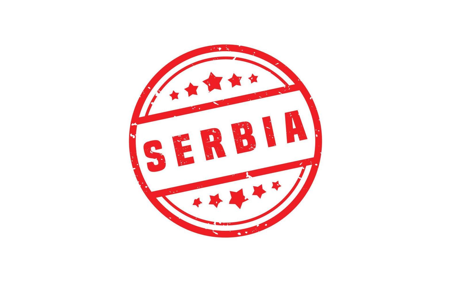 serbia stämpel sudd med grunge stil på vit bakgrund vektor
