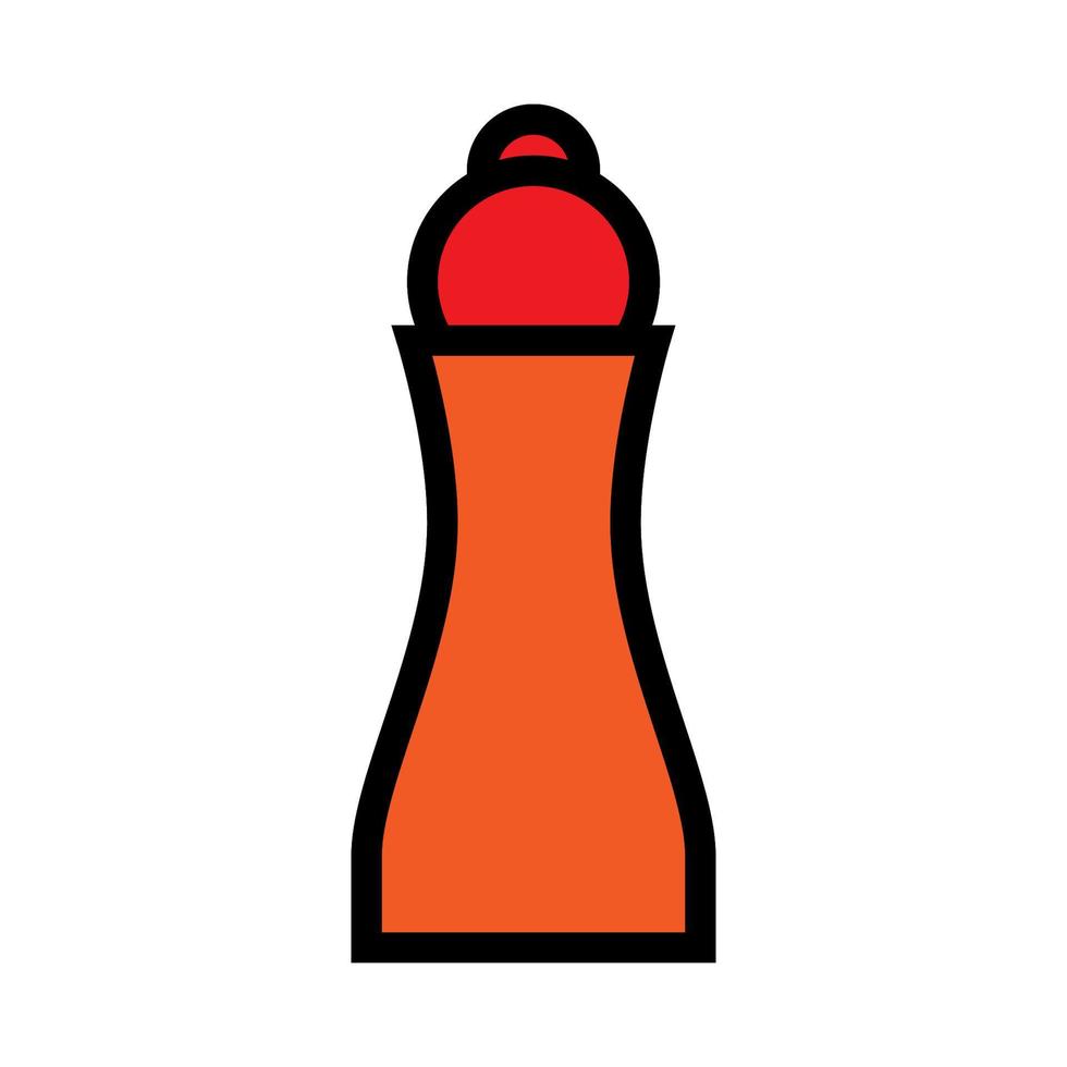 peppar flaska ikon linje isolerat på vit bakgrund. svart platt tunn ikon på modern översikt stil. linjär symbol och redigerbar stroke. enkel och pixel perfekt stroke vektor illustration