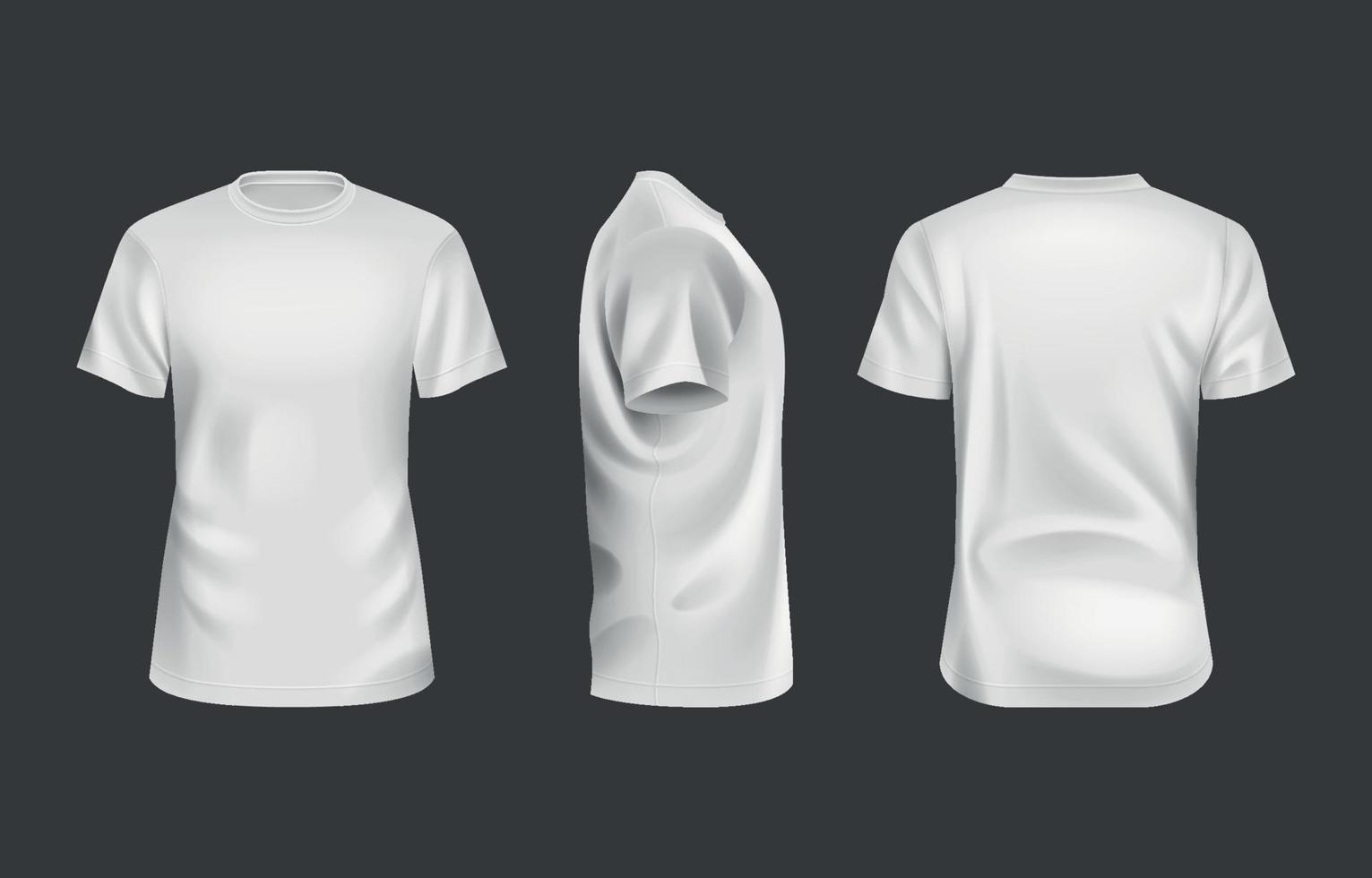 3d vit t shirts vektor
