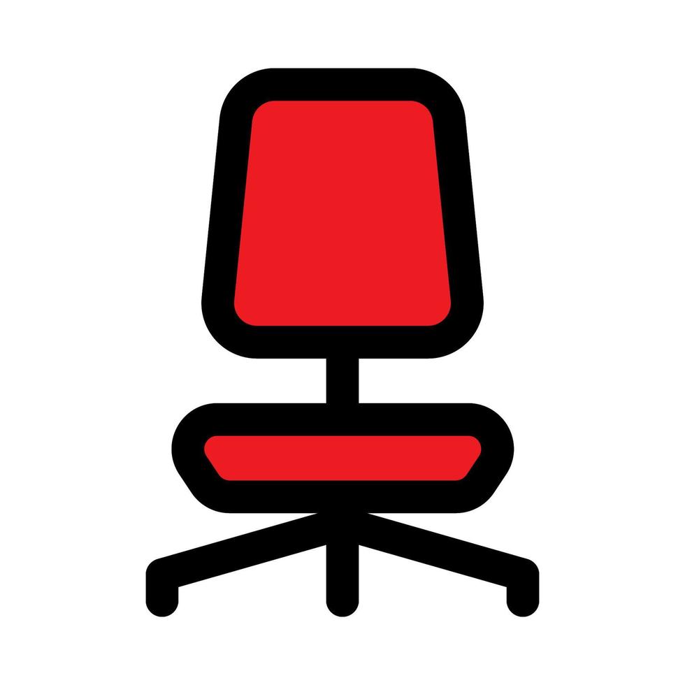 Home-Stuhl-Symbol-Linie isoliert auf weißem Hintergrund. schwarzes, flaches, dünnes Symbol im modernen Umrissstil. Lineares Symbol und bearbeitbarer Strich. einfache und pixelgenaue strichvektorillustration vektor