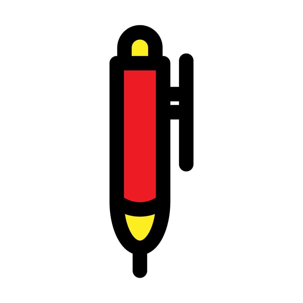 penna ikon linje isolerat på vit bakgrund. svart platt tunn ikon på modern översikt stil. linjär symbol och redigerbar stroke. enkel och pixel perfekt stroke vektor illustration