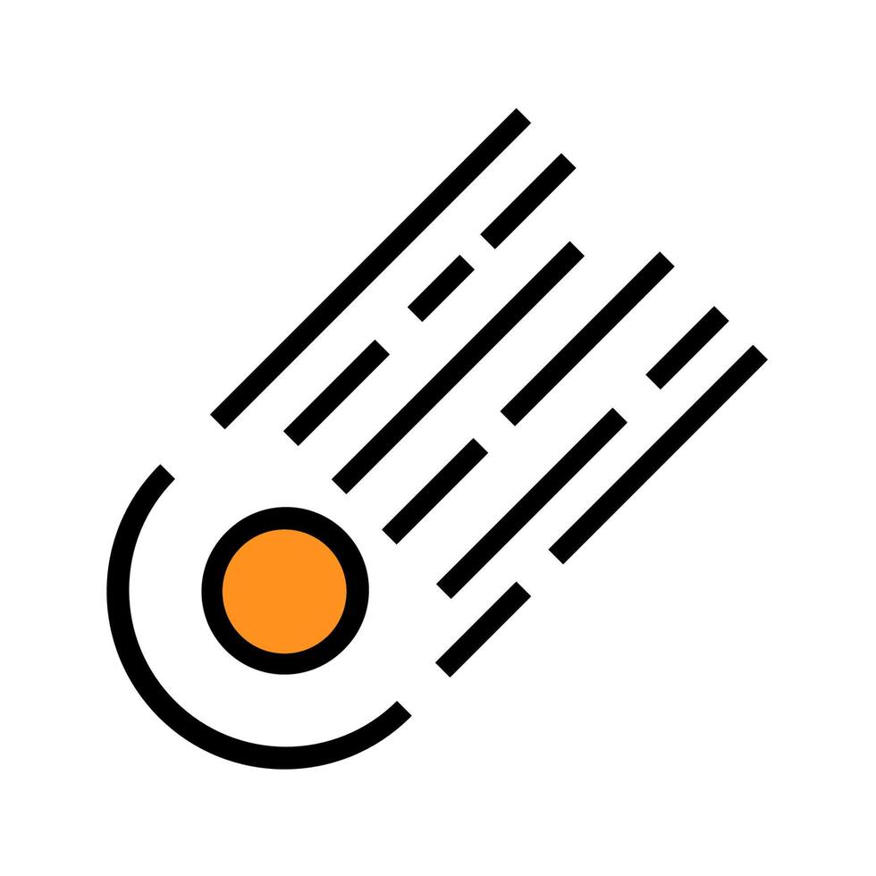 meteor ikon linje isolerat på vit bakgrund. svart platt tunn ikon på modern översikt stil. linjär symbol och redigerbar stroke. enkel och pixel perfekt stroke vektor illustration