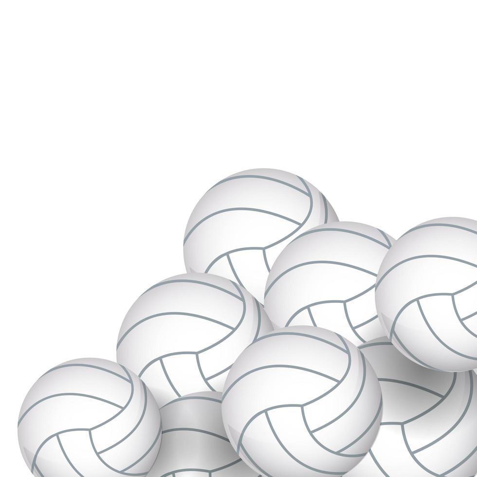 Volleyball-Ausrüstungsikonen vektor