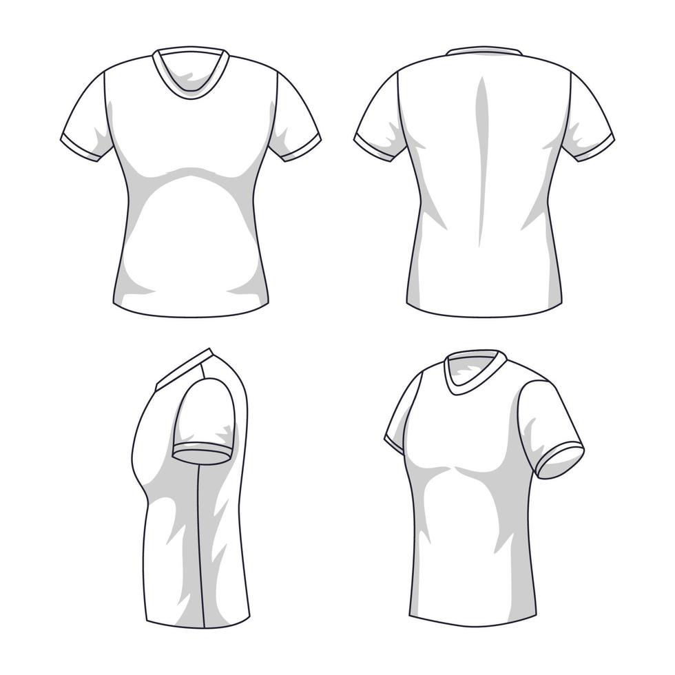 Gliederung weiblich T-Shirt Weiß Attrappe, Lehrmodell, Simulation vektor