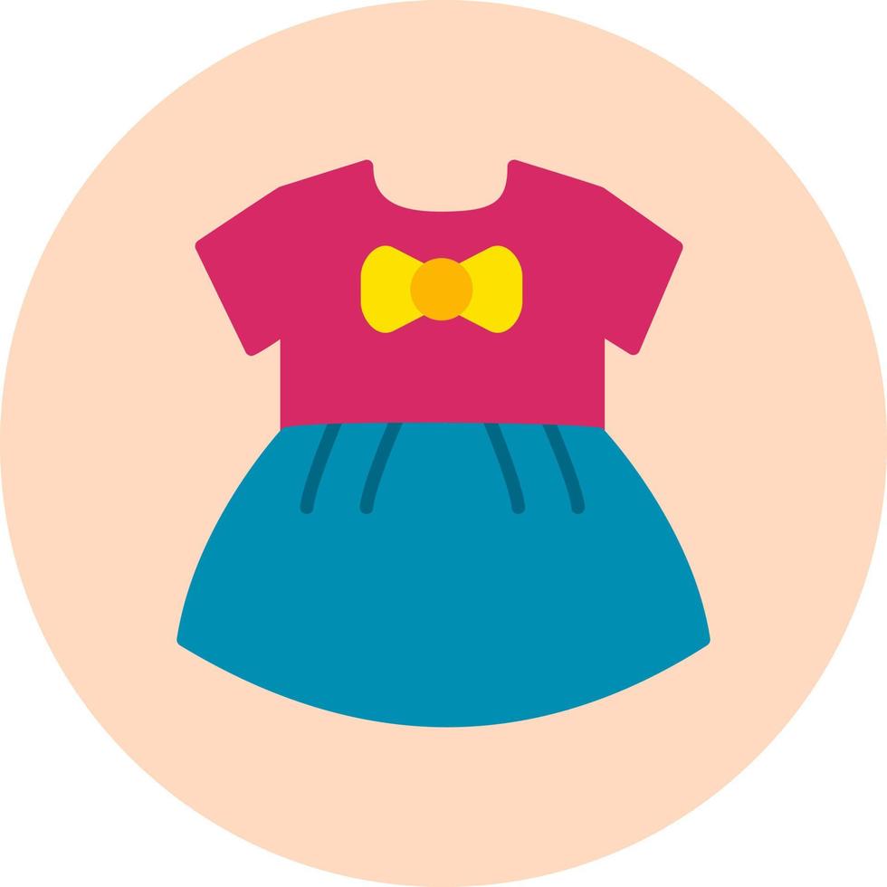 Baby Mädchen Kleid Vektor Symbol