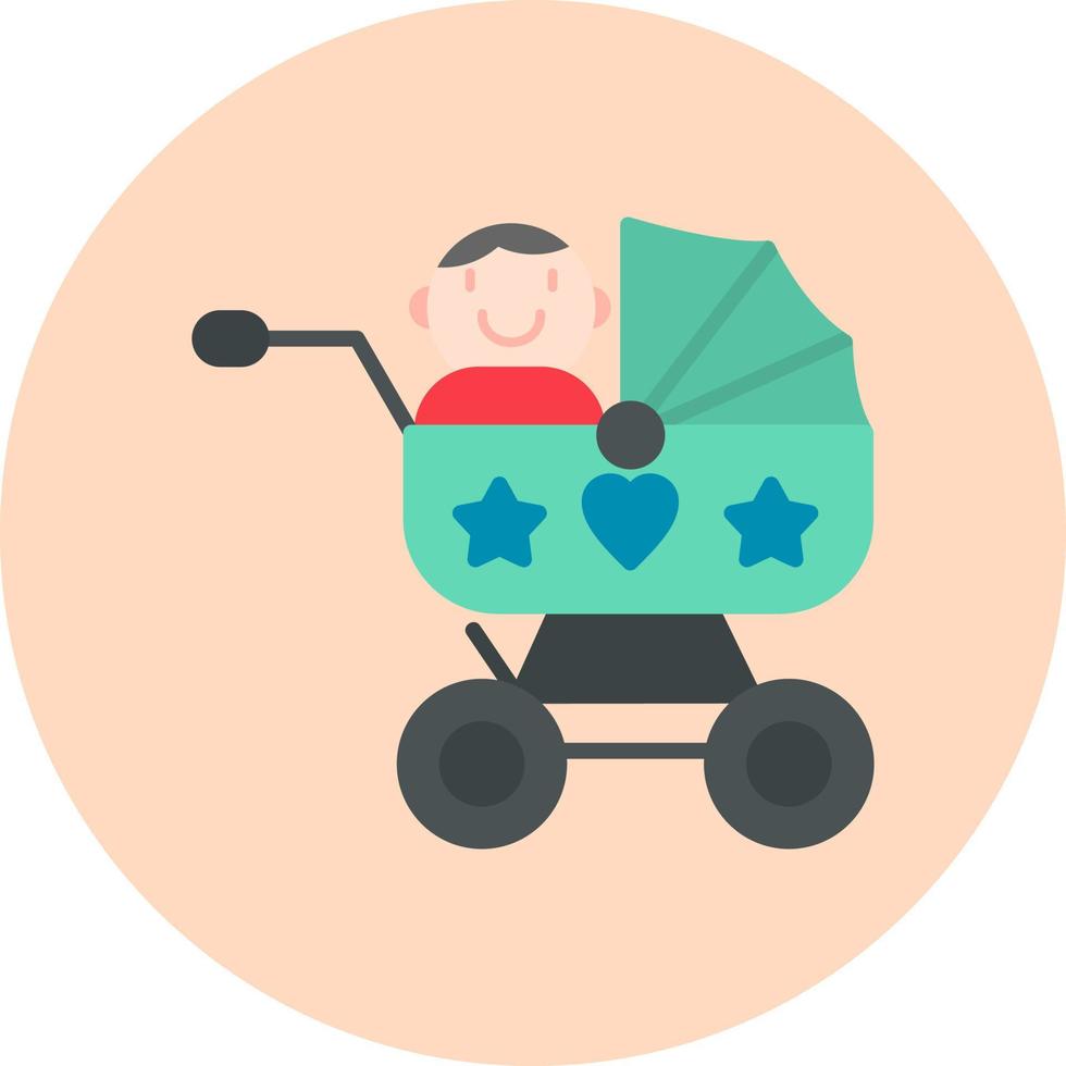 bebis vagn vektor ikon