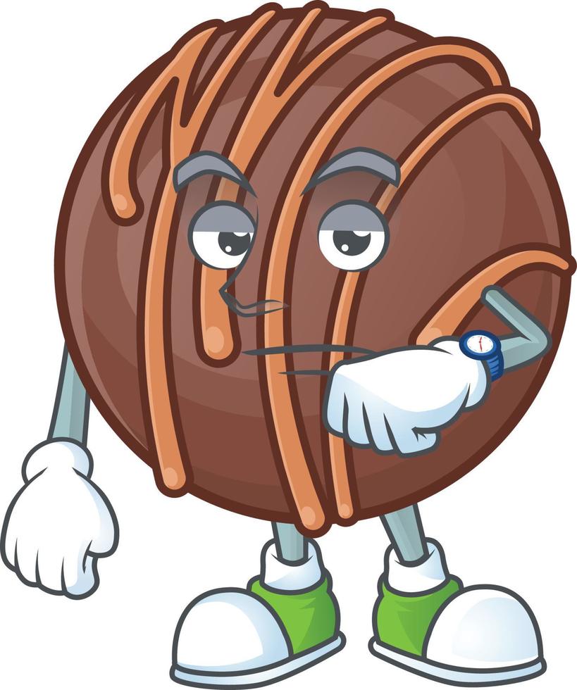 Schokolade Praline Ball Karikatur Charakter Stil vektor