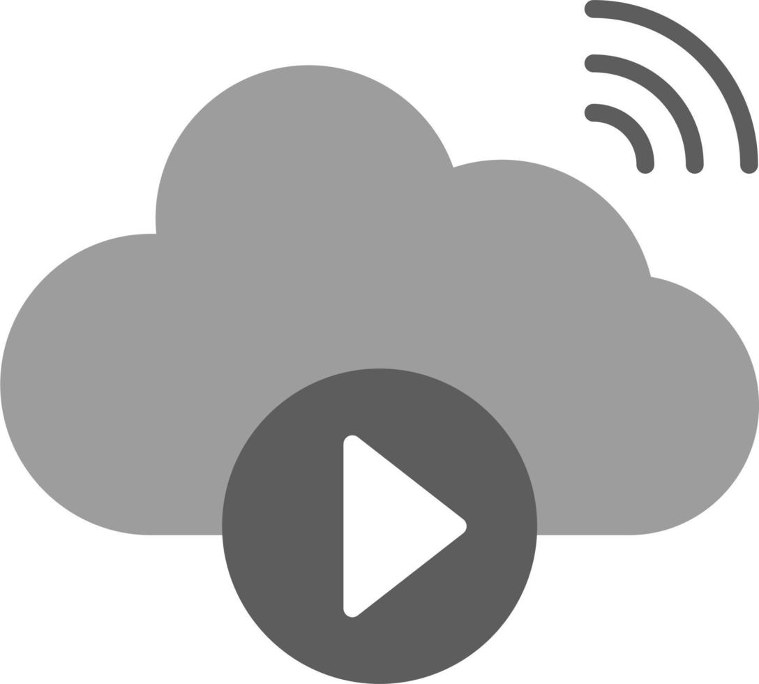 Wolke Video spielen Vektor Symbol