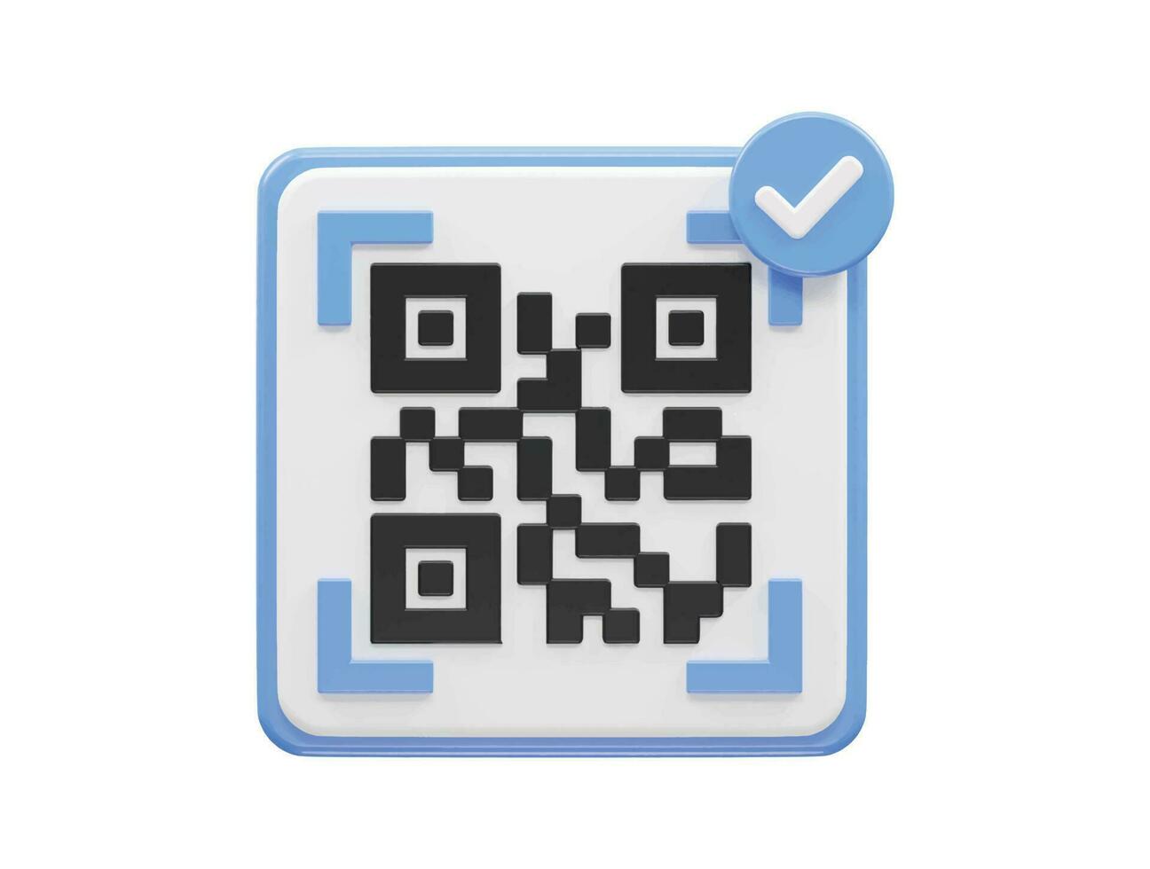 qr Code 3d Illustration Vektor Element transparent