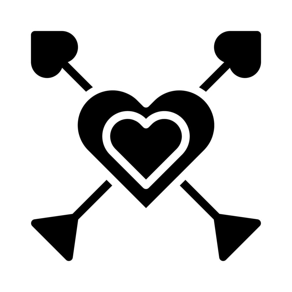 Pfeil Symbol solide Stil Valentinstag Illustration Vektor Element und Symbol perfekt.