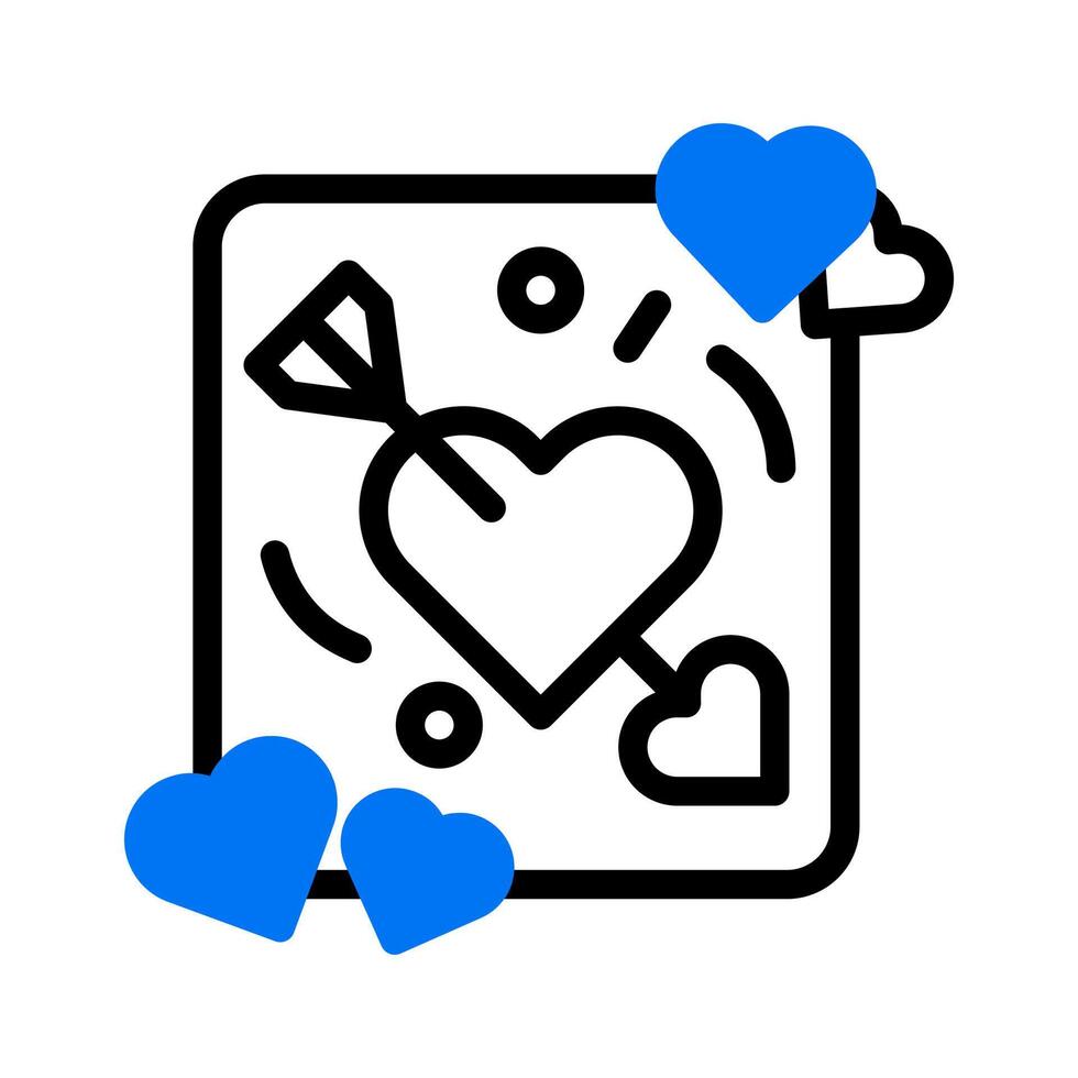 Pfeil Symbol Duotone Blau Stil Valentinstag Illustration Vektor Element und Symbol perfekt.