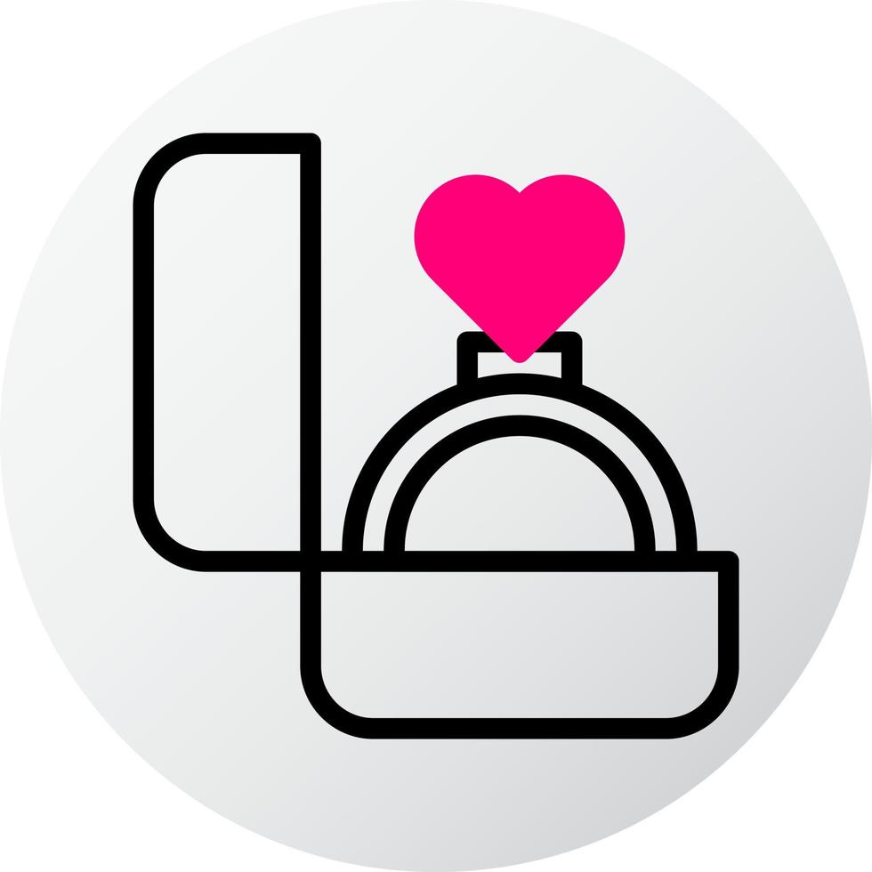 ringa ikon fylld röd stil valentine illustration vektor element och symbol perfekt.