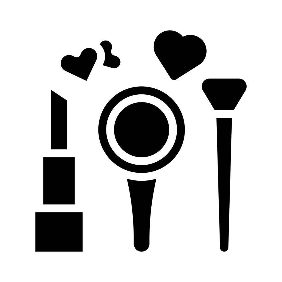 kosmetisk ikon fast stil valentine illustration vektor element och symbol perfekt.