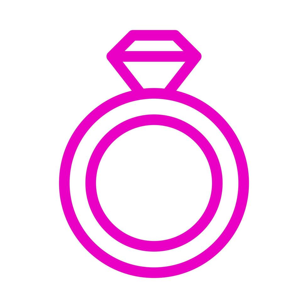 Ring Symbol Gliederung Rosa Stil Valentinstag Illustration Vektor Element und Symbol perfekt.