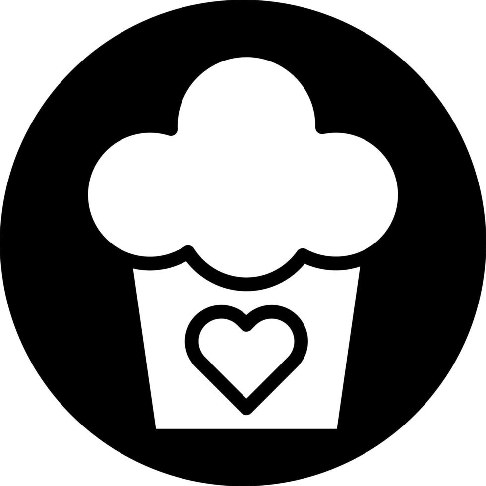 Kuchen Symbol solide Weiß Stil Valentinstag Illustration Vektor Element und Symbol perfekt.