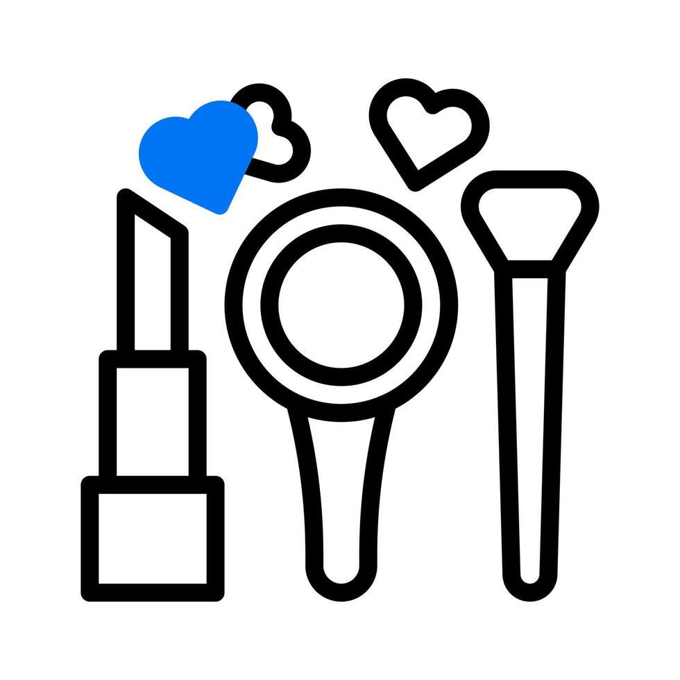 kosmetisk ikon duotone blå stil valentine illustration vektor element och symbol perfekt.