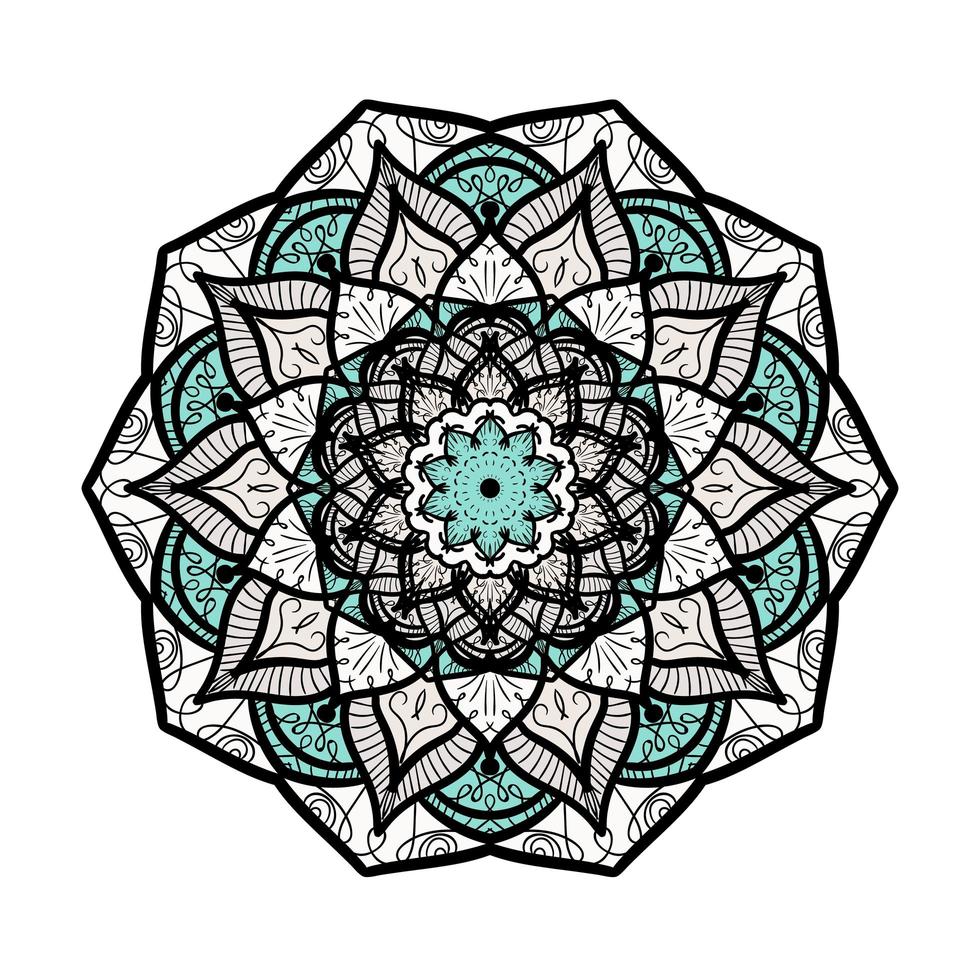 Mandala Linienvorlage vektor