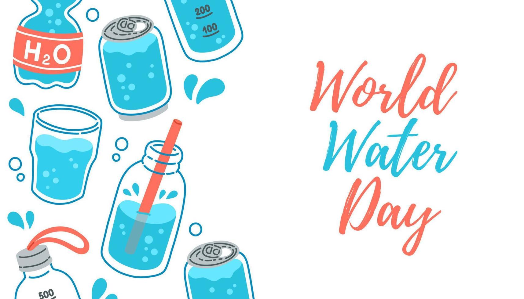 Welt Wasser Tag Hintergrund. Vektor eps10 Illustration geeignet zum Gruß Karte und Poster.