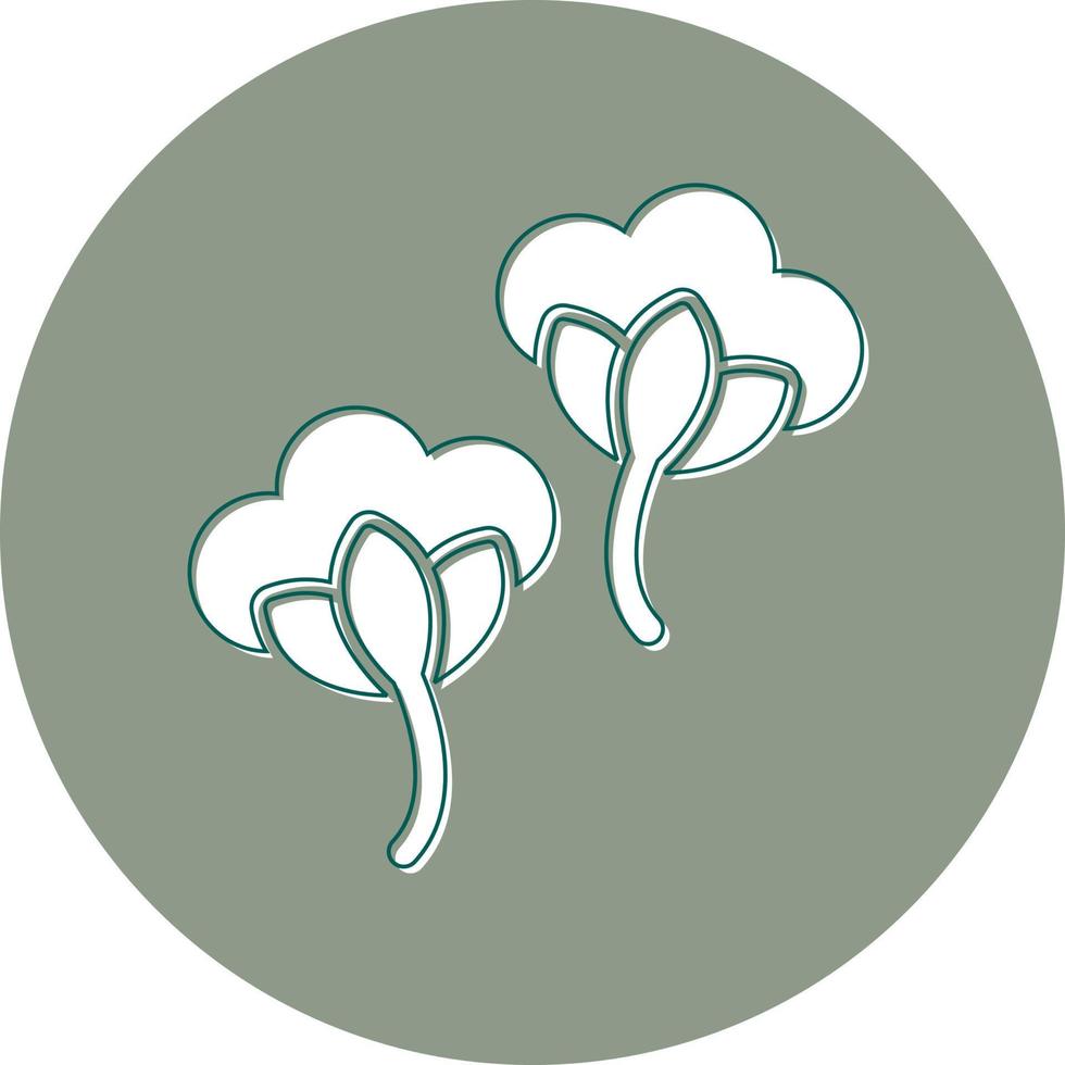 Baumwolle Blumen Vektor Symbol