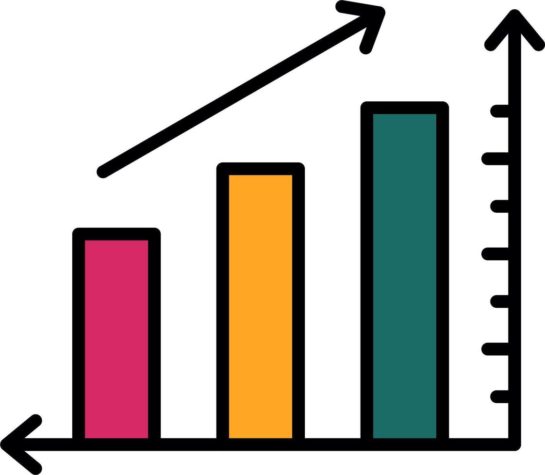 statistik öka vektor ikon