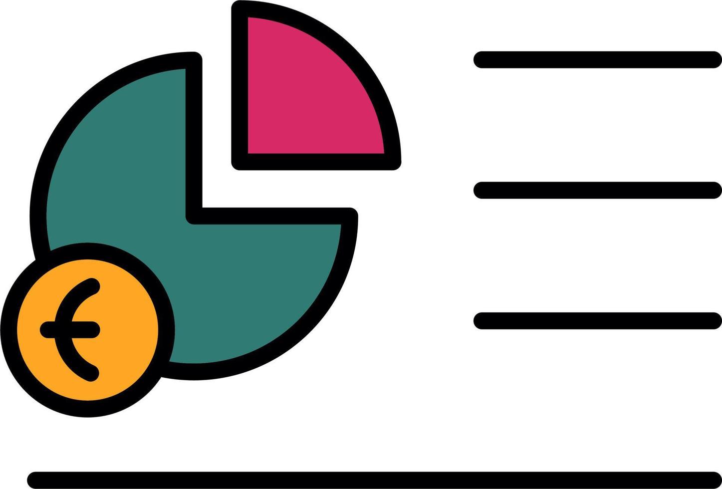 Portion Kuchen Diagramm Vektor Symbol