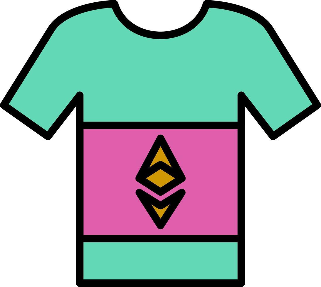 ethereum tshirt vektor ikon