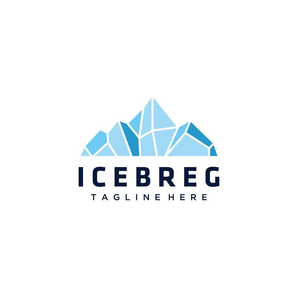 Eisberg, Eis Gipfel Stein Berg Logo Design Illustration vektor