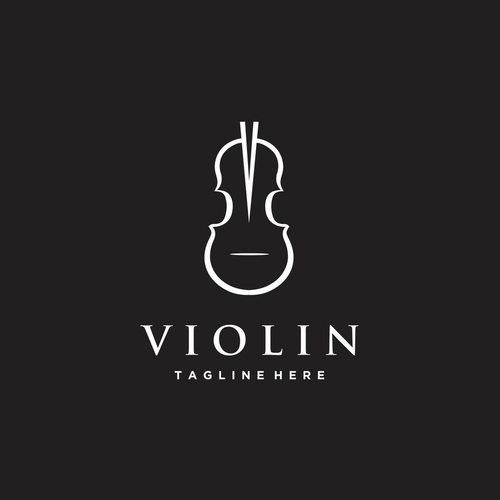 fiol altfiol fiol cello instrument minimalistisk logotyp design vektor