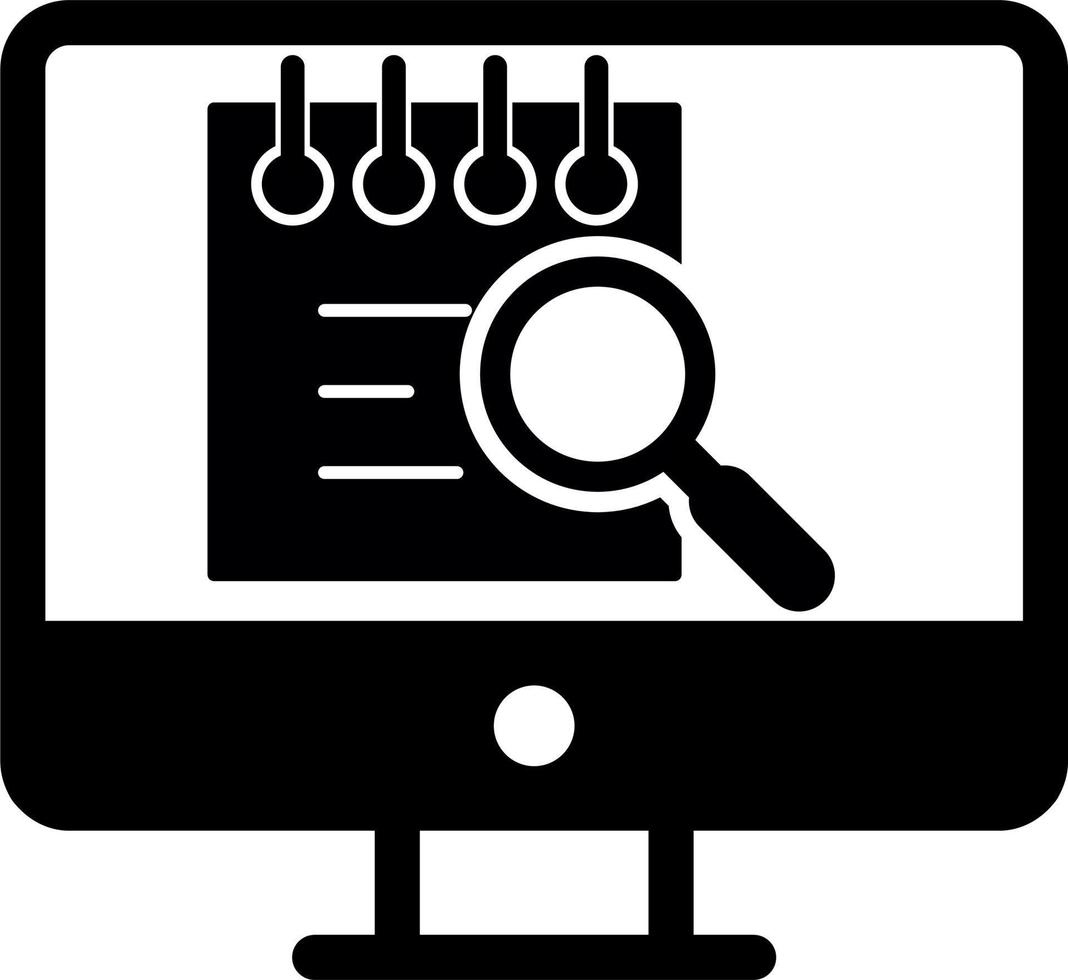 Datei Suche Computer Vektor Symbol