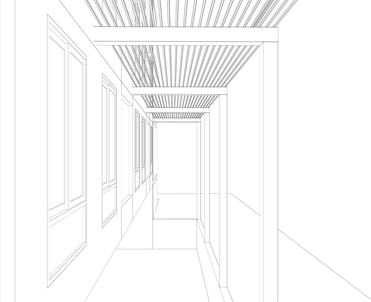 3D-Darstellung des Bauvorhabens vektor