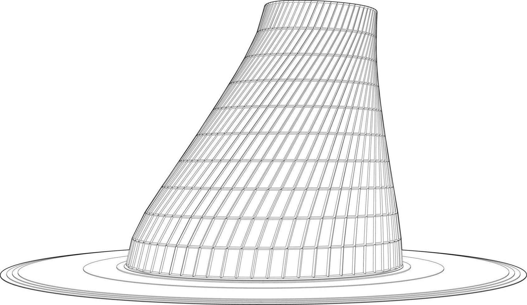 3d illustration av byggnad i begrepp vektor