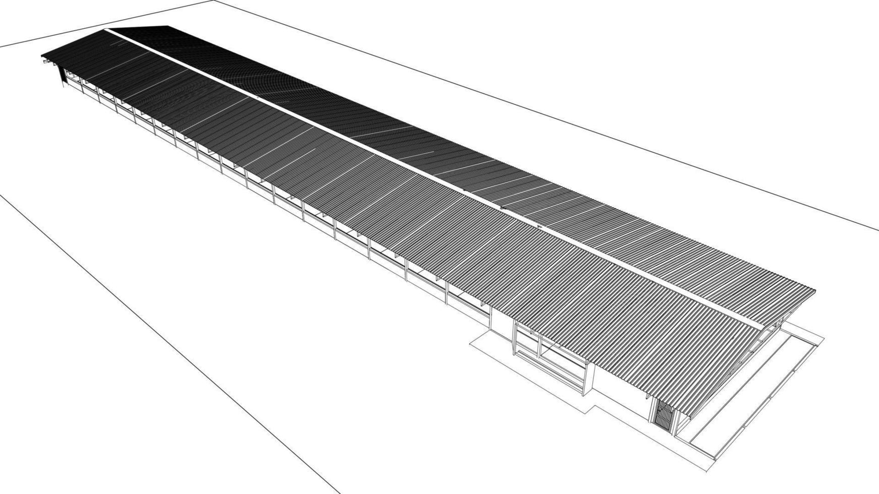 3d Illustration von Gebäude Struktur vektor