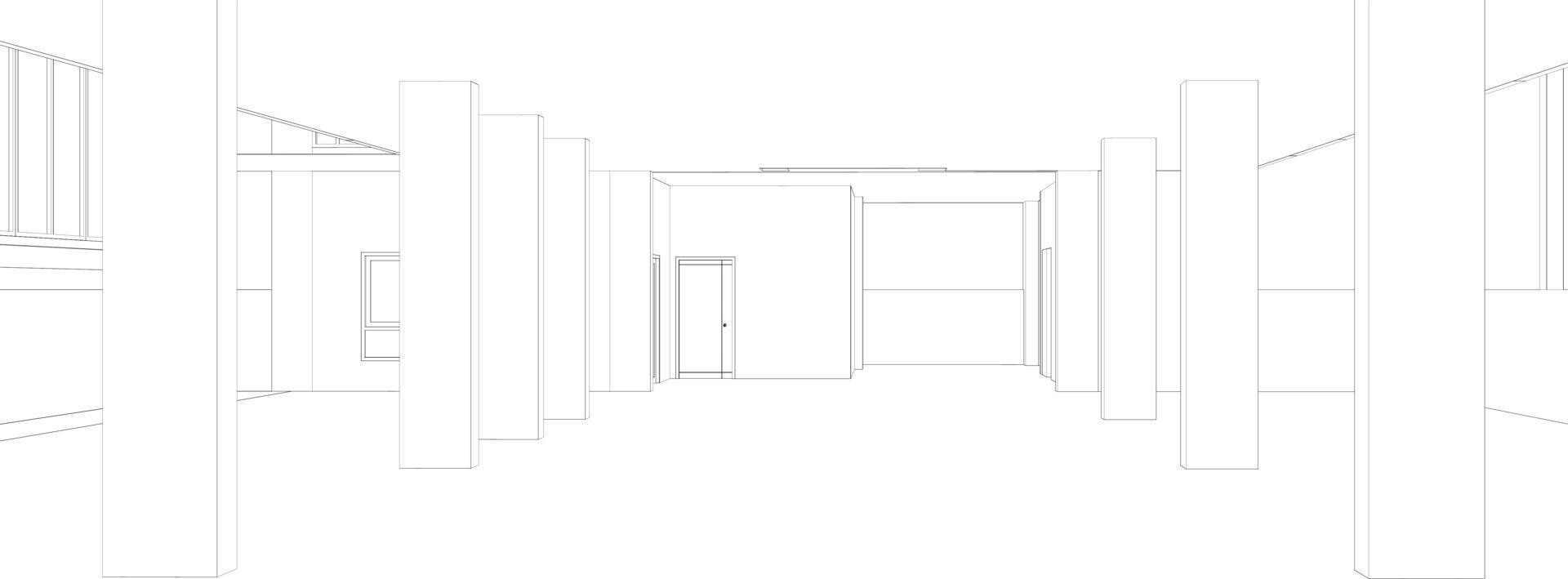 3D-Darstellung des Bauvorhabens vektor