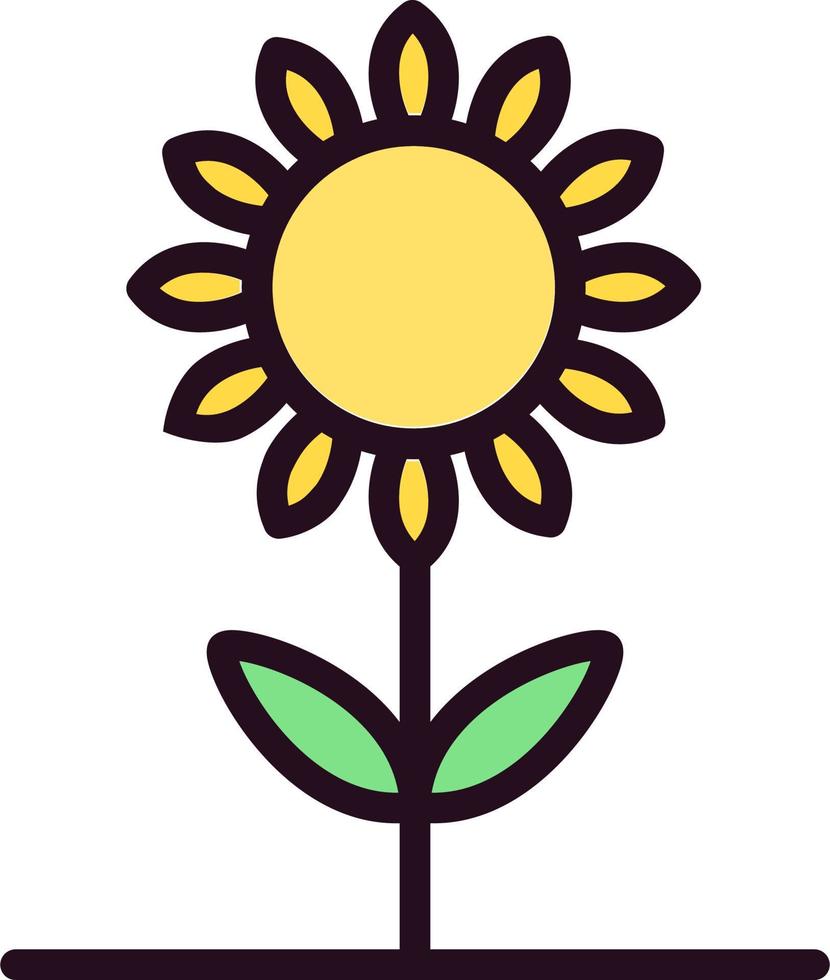 Symbol für Sonnenblumenvektor vektor