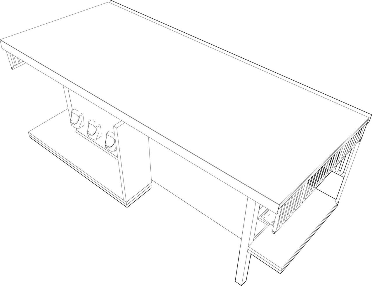 3D-Darstellung des Bauvorhabens vektor