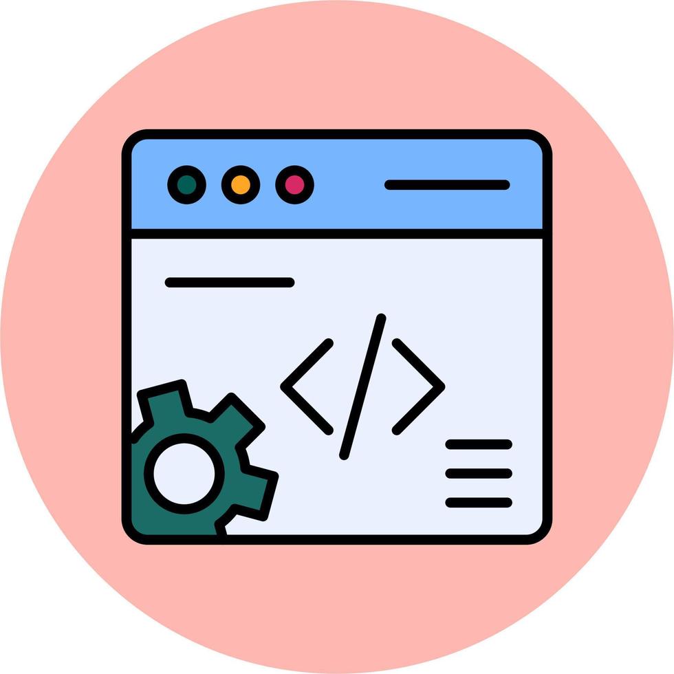 Vektorsymbol für die Webentwicklung vektor