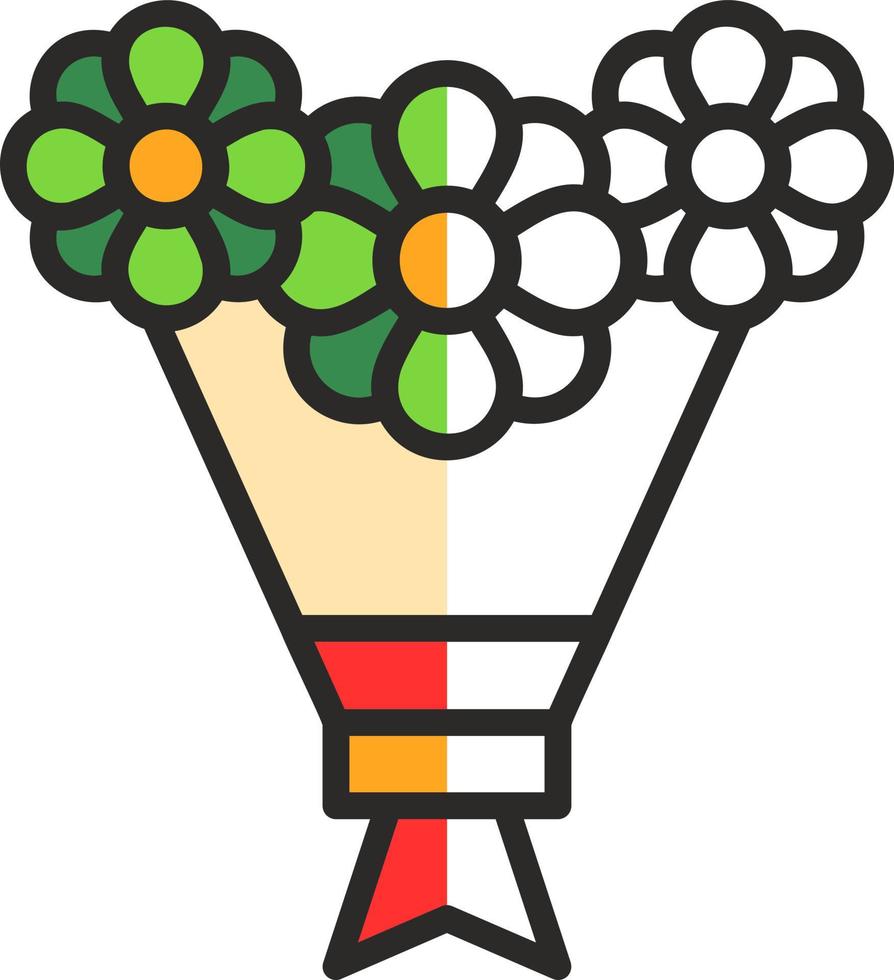 Blumenstrauß-Vektor-Icon-Design vektor