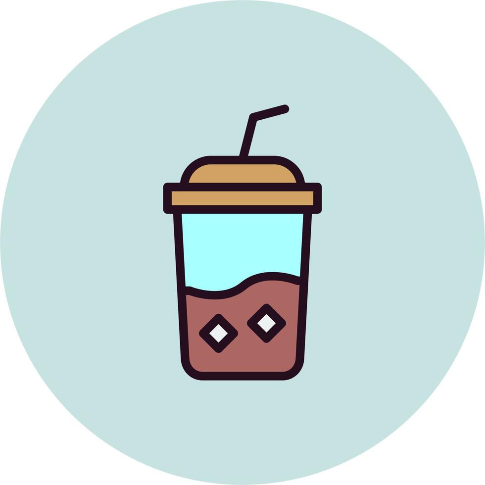 Vektorsymbol für Eiskaffee vektor