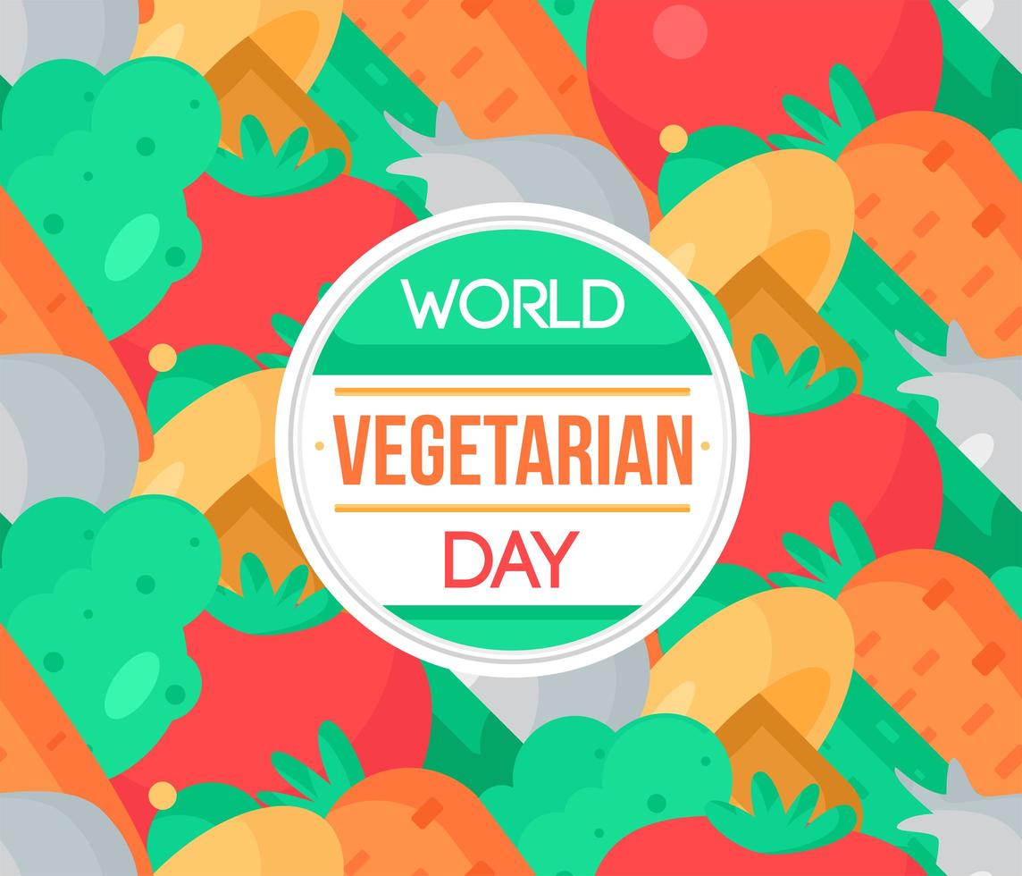 världens vegetariska dag vektor