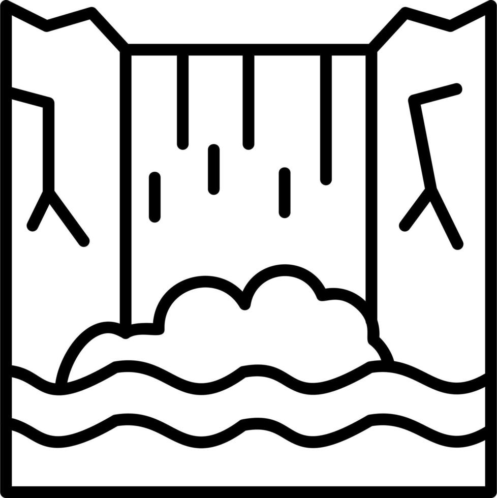 Wasserfall-Vektor-Symbol vektor