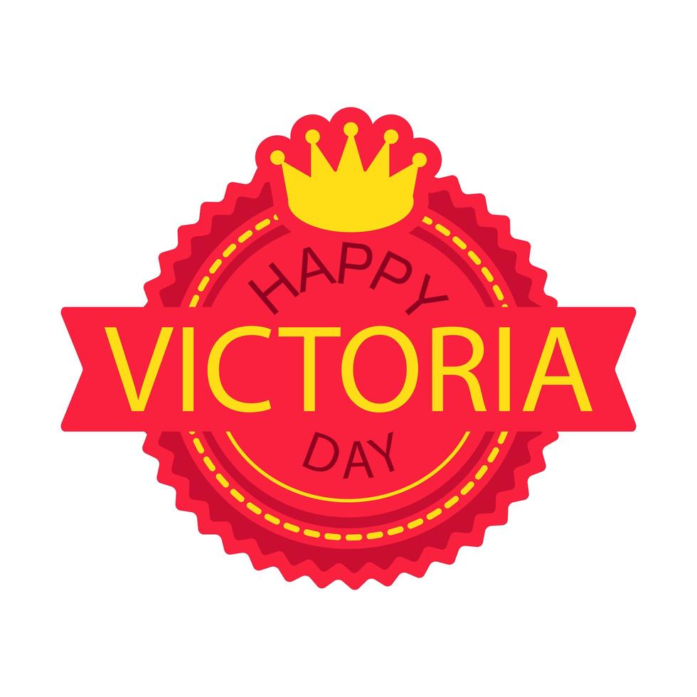 glad Victoria Day klistermärke vektor