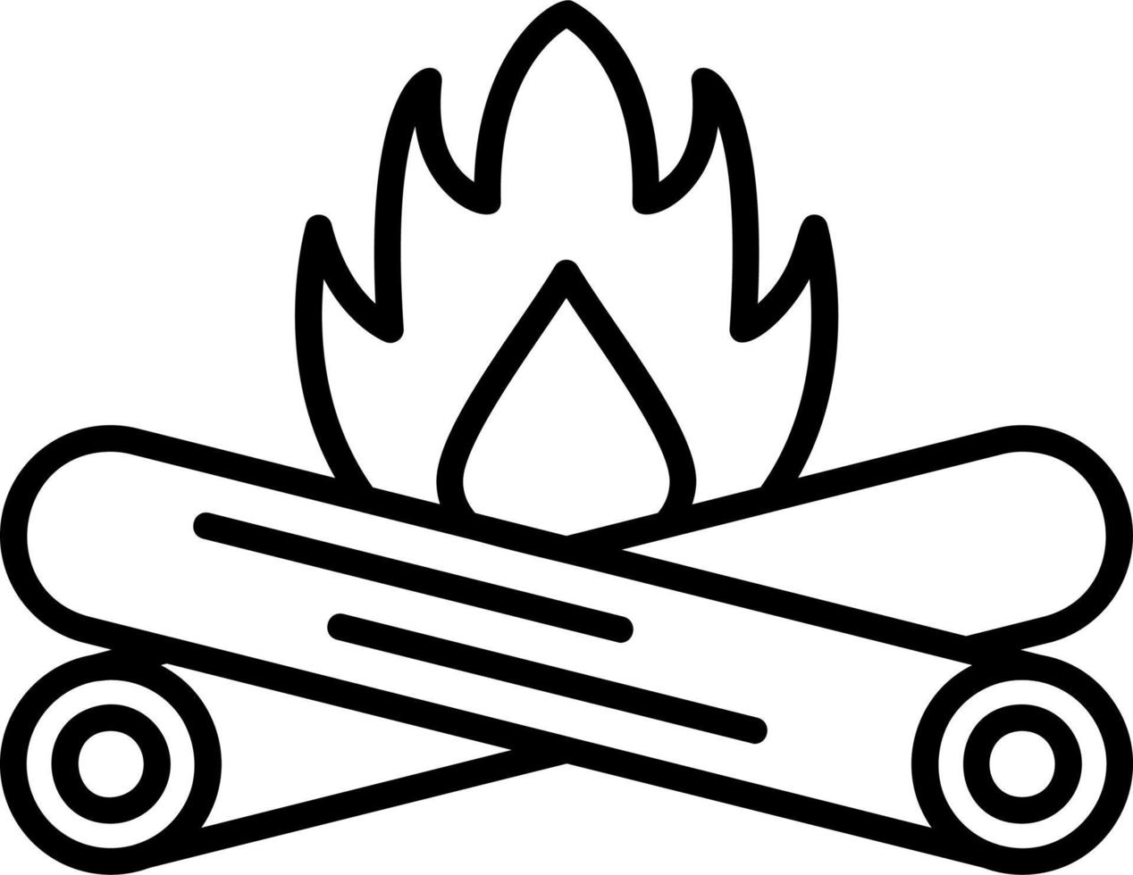 Lagerfeuer-Vektor-Symbol vektor