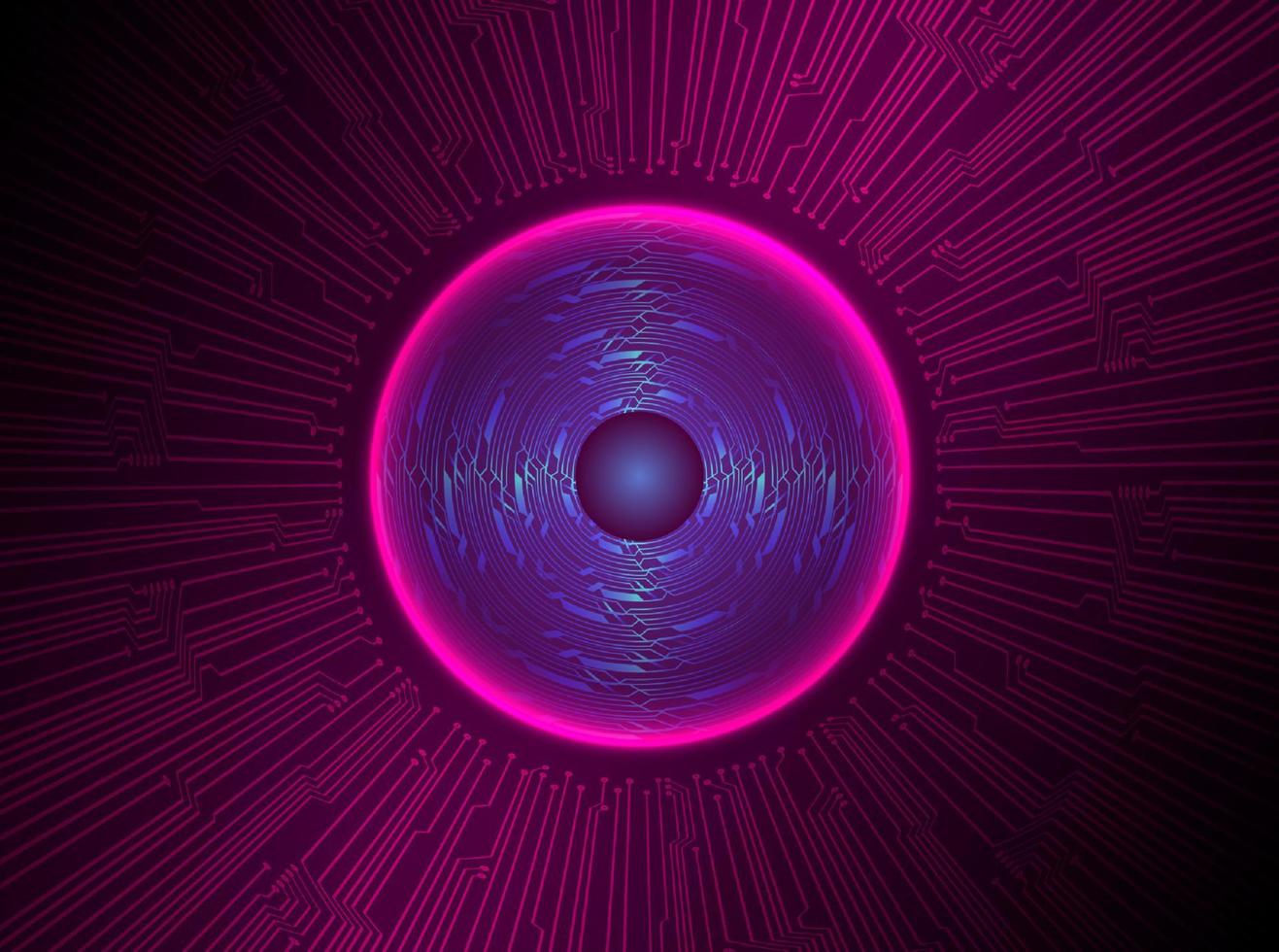 modern holografiska öga boll på teknologi bakgrund vektor