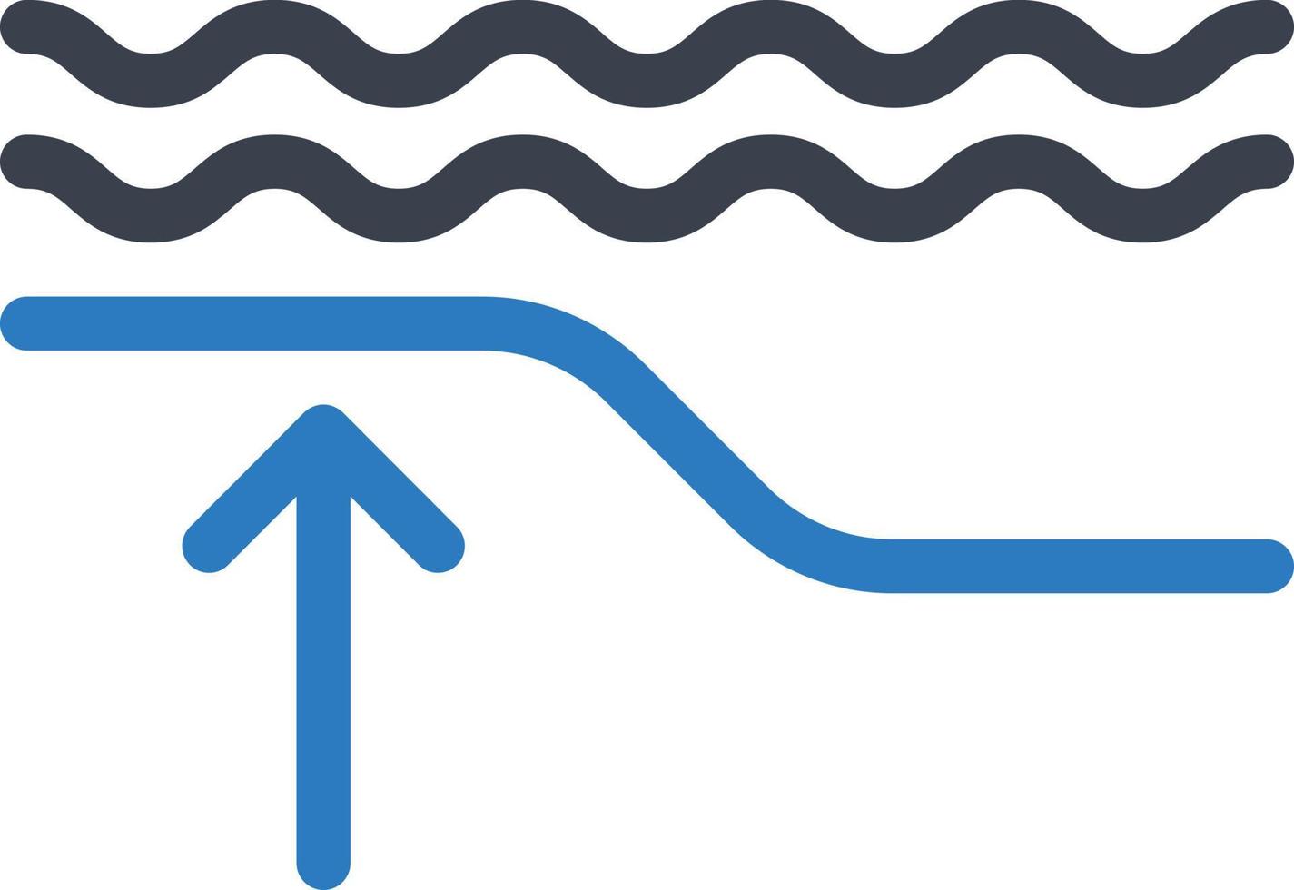 vatten stigande vektor illustration på en bakgrund.premium kvalitet symbols.vector ikoner för begrepp och grafisk design.