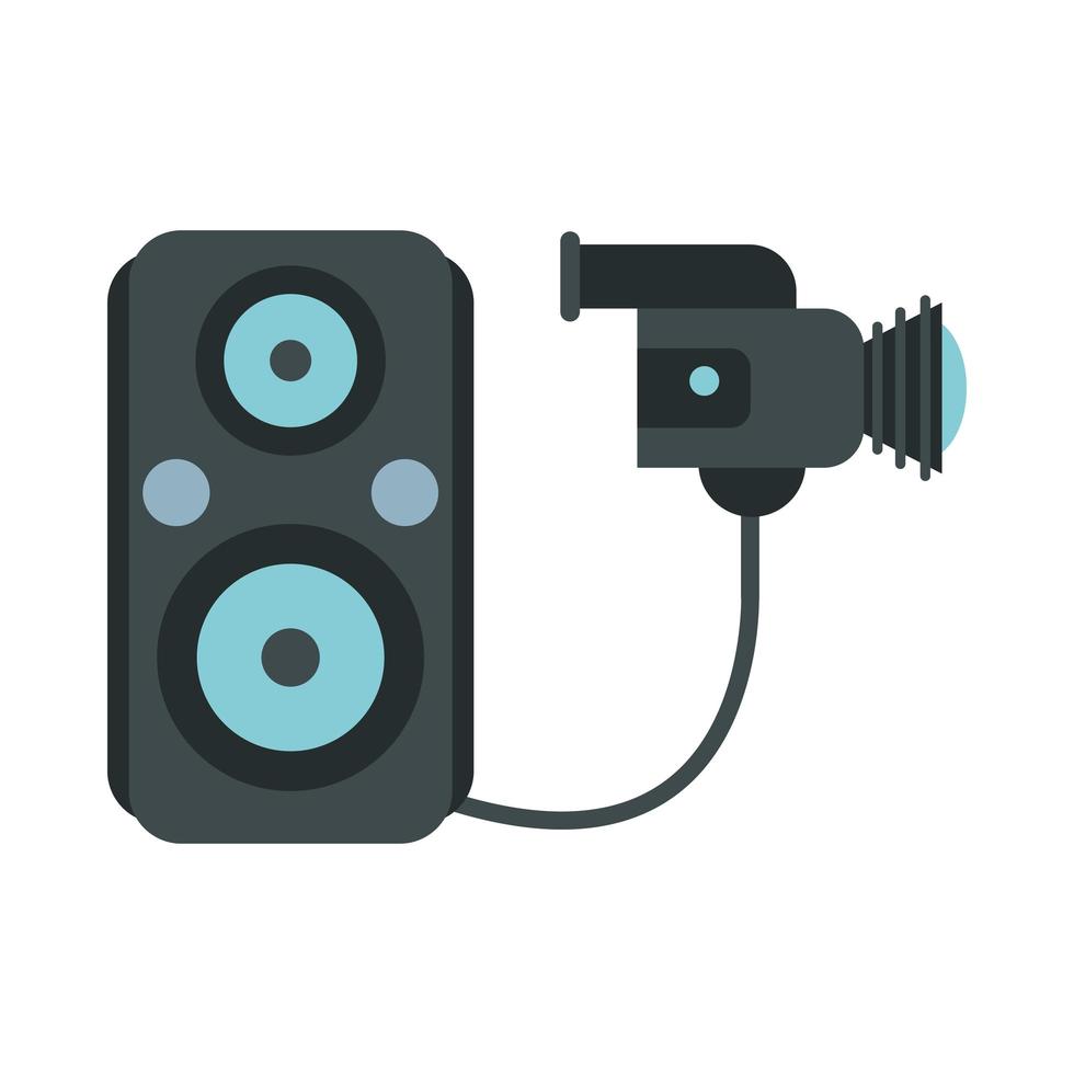Audio-Lautsprecher mit handlicher Kamera vektor
