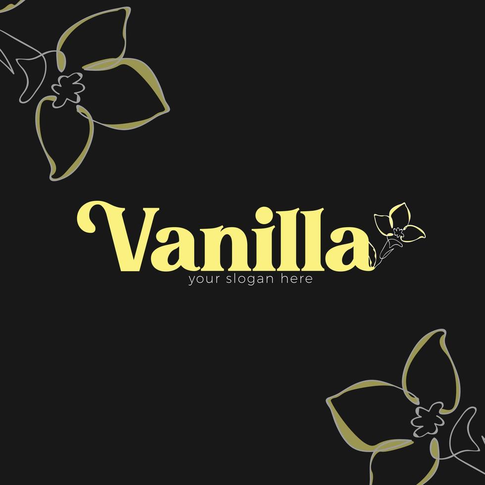 vanilj logotyp design vektor