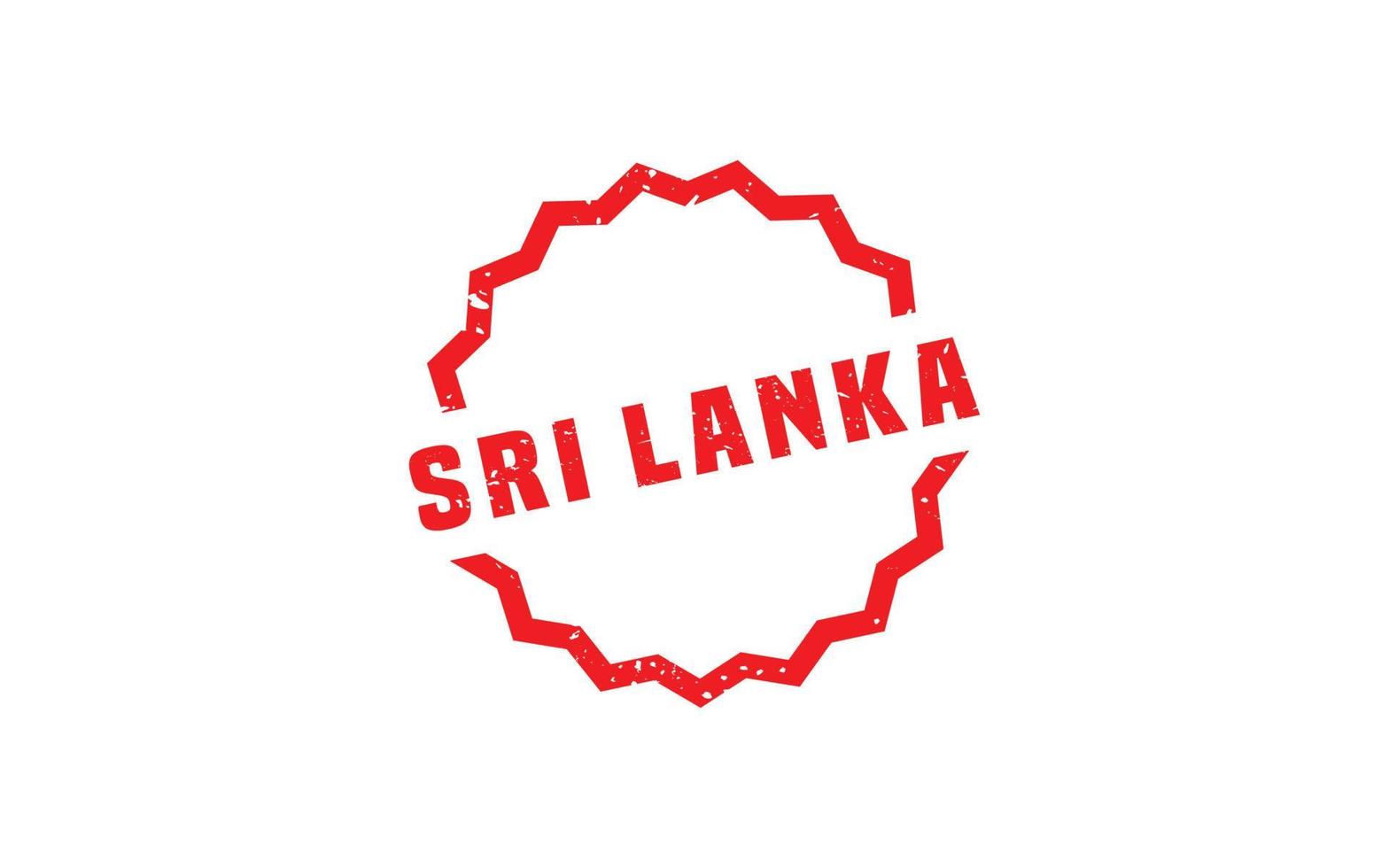 sri Lanka Briefmarke Gummi mit Grunge Stil auf Weiß Hintergrund vektor