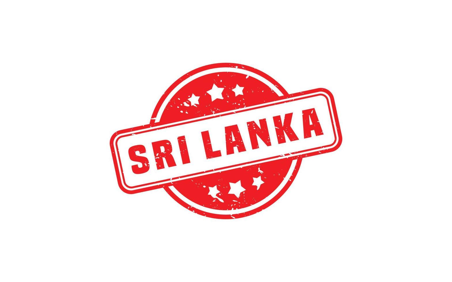 sri Lanka Briefmarke Gummi mit Grunge Stil auf Weiß Hintergrund vektor