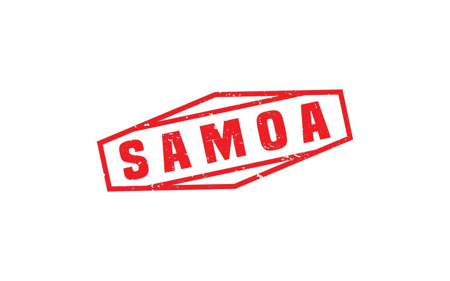 Samoa Briefmarke Gummi mit Grunge Stil auf Weiß Hintergrund vektor